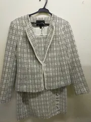 E23-20250930-02 BANANA REPUBLIC フォーマルスーツツイード調 セットアップ ジャケット＆スカート