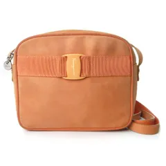 Salvatore Ferragamo Varaリボンミニバッグ オレンジ  (FR-083O)