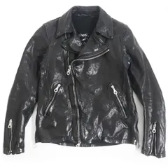 美品□イサムカタヤマ バックラッシュ 1254-02 イタリアンダブルショルダー製品染め ライダースジャケット ブラック S 日本製 正規品のサムネイル