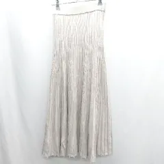 ◇ Θ MOUSSY マウジー ウエストゴム マキシ フレアー スカート サイズF グレー レディース E  【1410290050750】