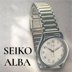 セイコー アルバ メンズ腕時計 ホワイト 電池新品 稼働品 薄型 V306-6124 SEIKO ALBA Men's Watch White Dial Slim Quartz New Battery Working Japan Movt