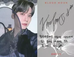 【中古】コレクションカード(男性) ONEUS/KEONHEE(コンヒ)/裏面グレー・印刷サイン・メッセージ入り/CD「Blood Moon(Grey Ver.)」封入特典フォトカード