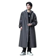 [人気商品]ブラック_XL [colorina pro-artist] レインコート メンズ レディース レインポンチョ 雨カッパ バイザー 自転車ポンチョ 原付 シンプル 前開き 多機能ロング丈レインコート 匂いなし 膝下 防水 雨具 (ブラック, XL)