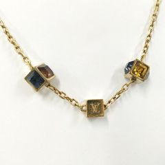 LOUIS VUITTON コリエ ギャンブル ネックレス メッキ ゴールド M66999
