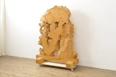 ★事前問合せ必須★ 衝立て 中古 高級品 カエデ 楓材 コブ杢 バーズアイ パーテーション 衝立 ついたて リペア+発送まで3週間前後 R-058560