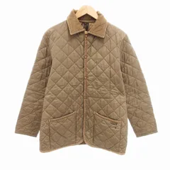 ラベンハム LAVENHAM キルティングジャケット カバーオール 切替 コーデュロイ 英国製 36 S ベージュ系 /HO◆ 1219のサムネイル