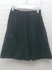 ◇ green label relaxing UNITED ARROWS ユナイテッドアローズ 膝丈 ギャザー スカート 36 ブラック * 1002799166935 【中古】 【1002799166935】