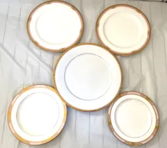 Noritake ノリタケ Bone China 金彩 プレート RICHMOND 5枚 大皿 中皿