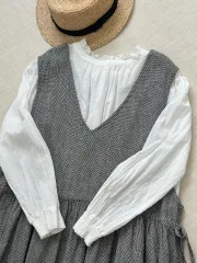 SAMANSA MOS2 リネン ワンピース