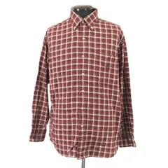 90s-00s★CHAPS RALPH LAUREN/ラルフローレン★長袖フランネルシャツ【メンズL/red/赤/チェック柄】Tops/Shirts◆SBH878<sale>