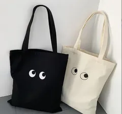 プリント トートバッグ レディース メンズ 帆布 エコバッグ 大容量 ショッピングバッグ 手提げ 肩掛け 韓国風 通勤 通学 A4収納