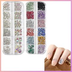 ☆人気商品☆Doyime ラインストーン カラー【2個セット】ネイルアートパーツ ネイルラインストーン ネイル デコ カラーラインストーン 13色 カラー 1.4mm~8mm DIY ネイル用ストーン ネイルを飾てと服装使用 高い採光 組み合わせセッ