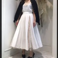 未使用品 タグ付き Belle vintage ベルヴィンテージ LA BELLE ETUDE ラベルエチュード キャミワンピース ロング レース チュール フレア ウエストゴム ピンク  レディース 夏 ゴーゴー古着マルイ北千住店 No.草1346