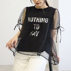 ロゴチュールドットレイヤードブラウス