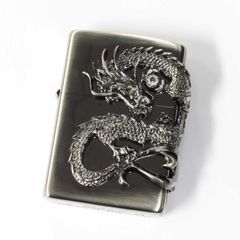 Zippo ジッポーライター 龍 サイドメタル ニッケル古美仕上げ ドラゴン ニッケル