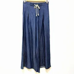 #anc ビアズリー BEARDSLEY パンツ 0 青系 デニム 薄手 ワイド サイドジップ レディース [956294]のサムネイル