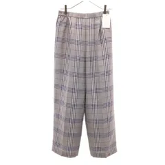 未使用 BEAUTY＆YOUTH UNITED ARROWS ビューティーアンドユース ユナイテッドアローズ 日本製 チェック柄 ワイドパンツ M グレー レディース 古着