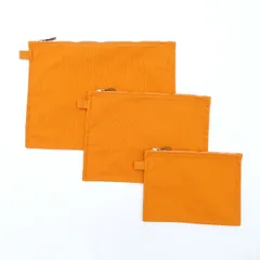 HERMES エルメス ボラボラポーチセット キャンバス オレンジ