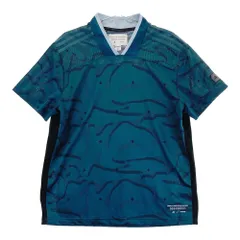 サイズ：XL ADIDAS GOLF アディダスゴルフ HZ3231 2023年モデル ADICROSS モックネック 半袖Tシャツ 総柄 グリーン系 [240101392273]# ゴルフウェア メンズ ストスト