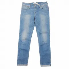 美品 15SS リーバイス Levi's 711 SKINNY スキニー デニム パンツ ジーンズ スリム テーパード ミッドライズ ストレッチ 5ポケット ロールアップ ジーパン Gパン ボトムス 25 インディゴブルー レディース