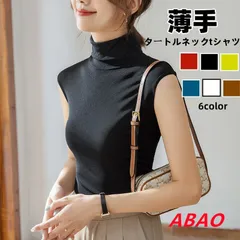 【新商品が大人気です！】タートルネック ハイネック レディース ノースリーブ tシャツ インナー  ボトルネック 無地  薄手 トップス 春 夏 秋 大きいサイズ M/L/LL