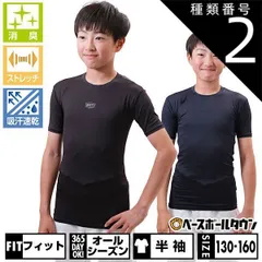 【新品未使用】種類2:ブラック(1900)/140 野球 フィットアンダーシャツ ジュニア用 ゼット 半袖 丸首 消臭 スポーツウェア 野球ウェア 子供 少年 BO91201NCJ