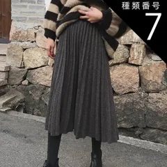 種類7：ブラック/XL ロング丈 プリーツ スカート 秋冬スカート スカート プリーツスカート ロング ウエストゴム 伸縮性 かわいい 大人可愛い きれいめ シンプル カジュアル 大人 上品 おしゃれ 大人女子 こなれ感 ラブリー キュート ガーリー クール 