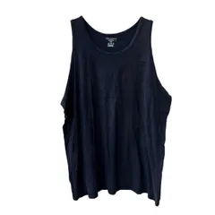 Champion 半袖 プリント タンクトップ ロゴ Tシャツ 2XL ネイビー チャンピオン ビッグサイズ ノースリーブ 古着卸 アメリカ仕入 a707-5767