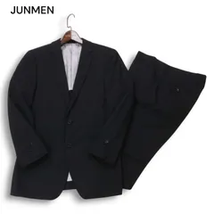 ジュンメン　セットアップ　カラーセットアップ　青　ダブルブレスト TAKA-Q｜TechDenim スリムフィット 2ボタンジャケット 青