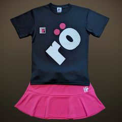 roche  ローチェ  テニス  ウェア  シャツ  スコート  上下セット   S〜Мサイズ  中古美品  黒ピンク