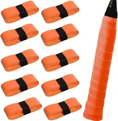 fogman グリップテープ テニス バドミントン テニスラケット ゴルフ 野球 10本セット(オレンジ)