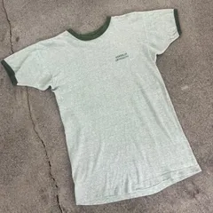 【Champion】70s Bar Tag Printed T Shirt X-Large 