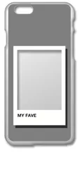 【新品未使用】iPhone6 Plus / 6s Plus アイフォン6sプラス クリア ハードケース (グレー) インスタント写真風 フォトフレーム くすみカラー カバー スマホケース cl-iphone6plus-402