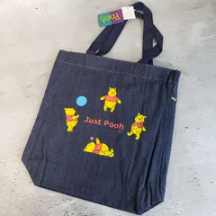 C 【新品】Disney/ディズニー くまのプーさん デニム 大きめ トートバッグ