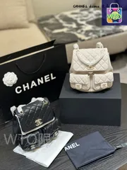 CHANEL ダマ フロッグバックパック - ダブルポケットデザイン 21×22cm [本日特価|新品未使用品]-WT0輸入-VH81