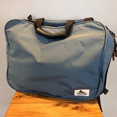 90's GREGORY グレゴリー バックパック リュックサック ブリーフケース 旧ロゴ USA製 ヴィンテージバッグ ブルーグレー 青灰