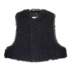 24AW HYKE FAUX SHEARING VEST 黒 24AW HYKE FAUX SHEARING VEST 黒
