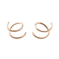 【ピンクゴールド × ピアス】[Cream dot. クリームドット公式] ピアス レディースステンレス製 金属アレルギー つけっぱなし サージカルステンレス スクリュー スパイラル レイヤード風 スキンジュエリー ミニマム 大人