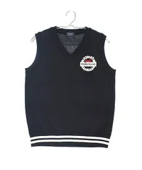 【送料0円】パーリーゲイツ｜レディース｜ ニットベスト｜0｜ブラック｜中古ゴルフウェア