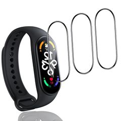 【3枚セット】Fierymoto 用 xiaomi smart band 7 / band 8 フィルム ガラスフィルム PET複合材 炭素繊維 用 シャオミ スマートバンド7 保護フィルム カバー キズ防止 耐衝撃 飛散防止 24時間自動修復技術 全面保護 