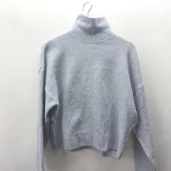 ◇ ⊇ ZARA ザラ タートルネック 長袖 ニット セーター サイズUSA S ライトブルー系 レディース E  【1503050024785】