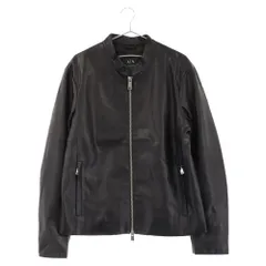 Armani Exchange (アルマーニ エクスチェンジ) 19AW フェイクレザーシングルライダースジャケット 8NZB08 ZNAAZ ブラックのサムネイル
