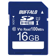 スピードクラス1 UHS-1 VideoSpeedClass10 100MB/s IPX7 16GB Full HD SDカード データ復旧サービス対応 バッファロー RSDC-016U11HA/N
