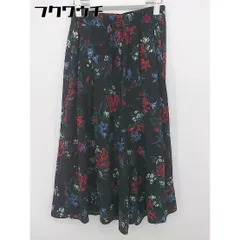 ◇ JEANASIS ジーナシス 花柄 ワイド パンツ サイズF ブラック レディース 【1102120000201】