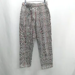 ◇ Θ Samansa Mos2 blue ウエストゴム チェック柄 イージーパンツ サイズF レッド マルチカラー レディース E  【1410290018545】