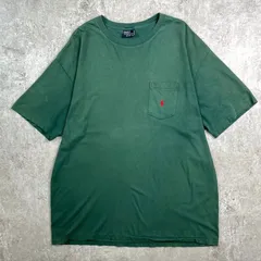 90年代 USA製 Polo by Ralph Lauren ポロバイラルフローレン ワンポイントロゴ刺繍 ポケットTシャツ ポケT メンズXL 