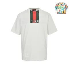 【今日WTO】Gucci 2025SS 紅緑ストライプロゴ T シャツ-HA01