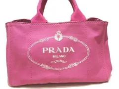 PRADA プラダ カナパ トートバッグ BN1877 ピンク キャンバス 台形 ☆ レディース ハンドバッグ ロゴ フューシャ CANAPA FUXIA ▼7C