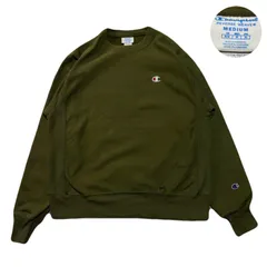 Champion チャンピオン ReverseWeave リバースウィーブ Sweatshirts スウェット Embroidery 刺繍ロゴ 目あり 90s 復刻 裏起毛 Cotton コットン Polyester ポリエステル Olive オリーブ XL