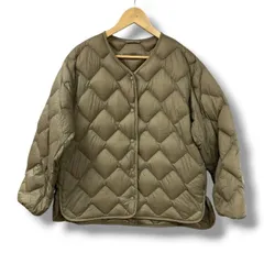 ユニクロ ウルトラライトダウン リラックスジャケット レディースXL カーキ キルティング 211-450453 (24-14) 秋 冬 古着